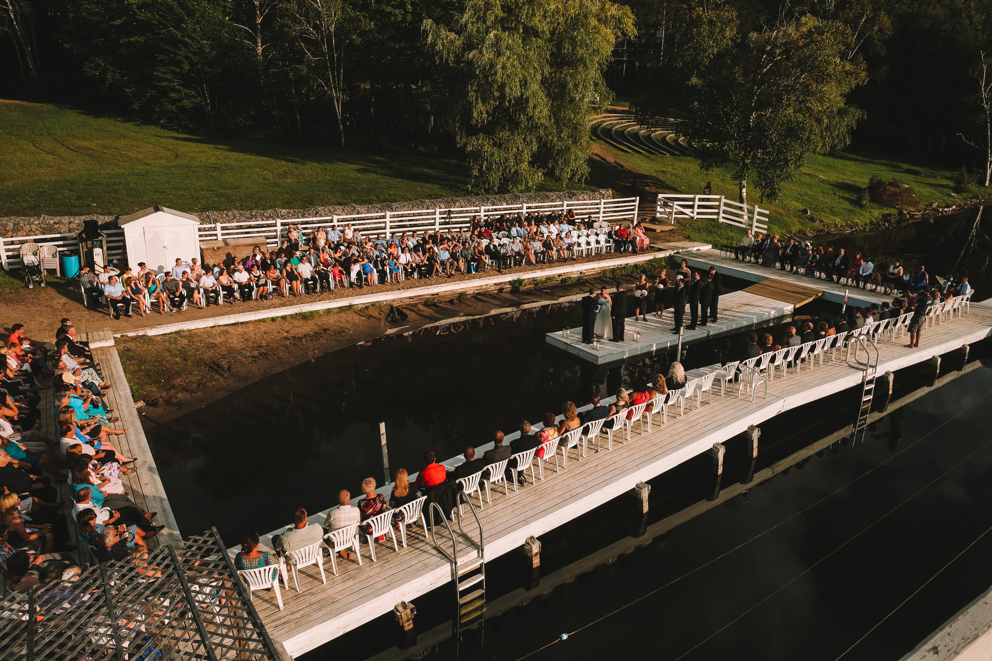 Wedding on the dock