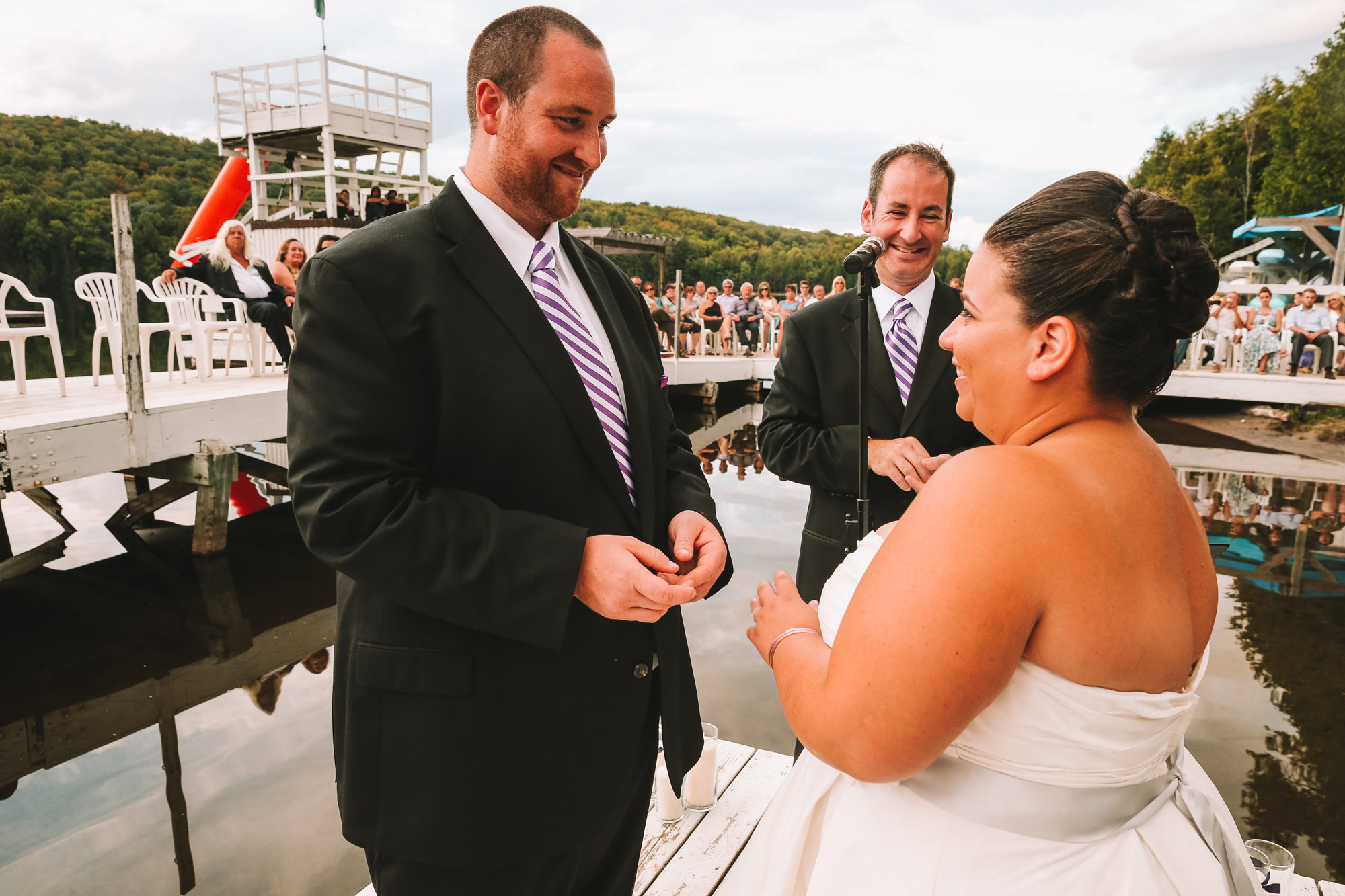 A beautiful wedding on the dock.